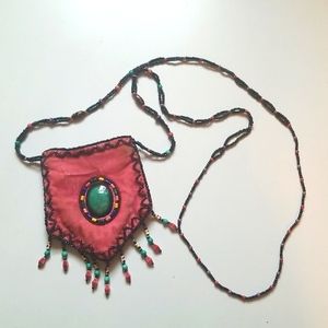 Pink Beaded Mini Bag
